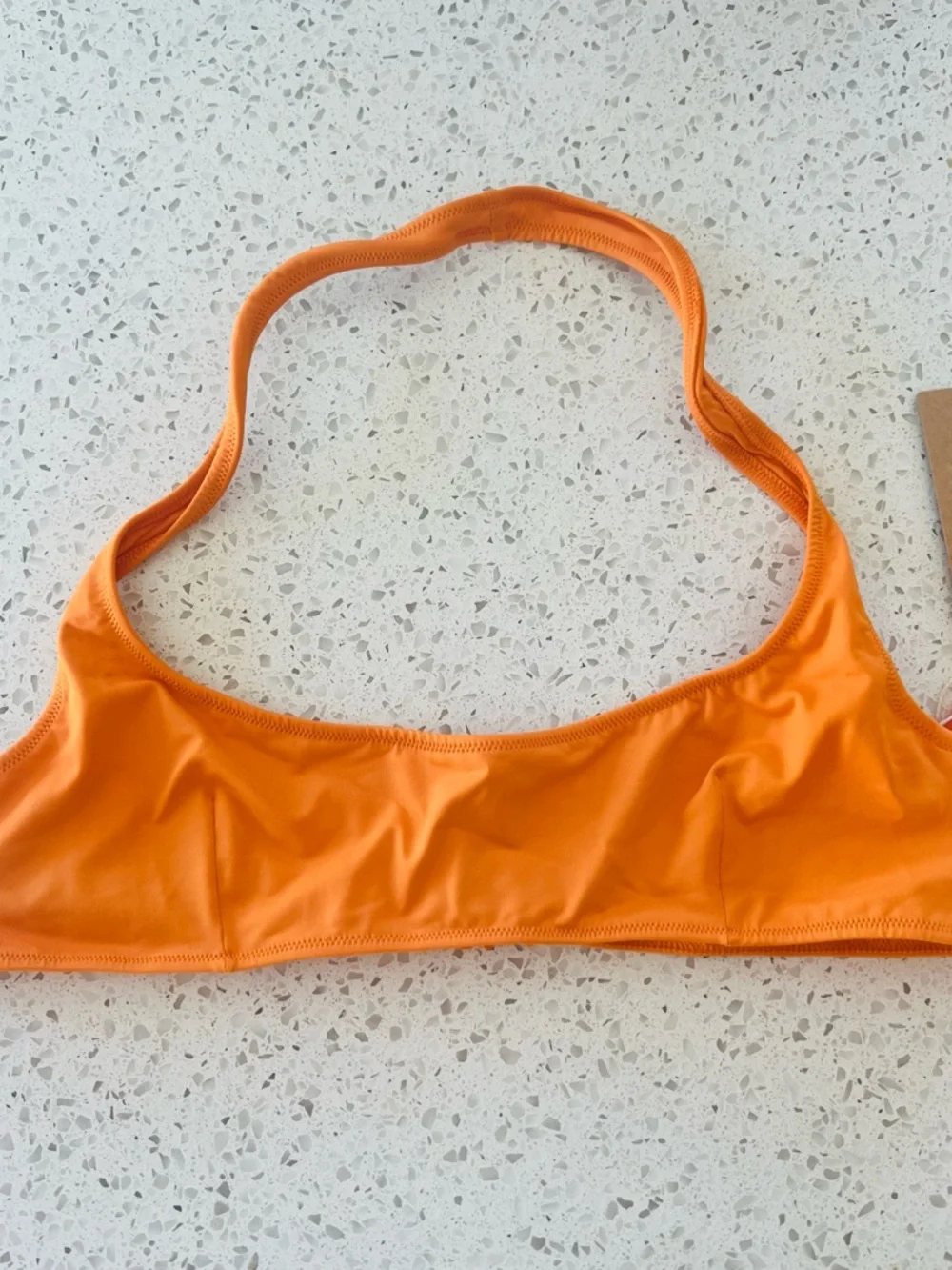 SKIMS Orange Halter Bikini top